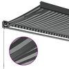 vidaXL Copertină retractabilă antracit/alb, 4x3 m, textil/aluminiu