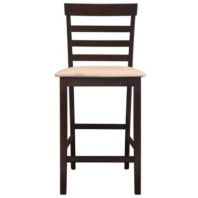 vidaXL Set masă și scaune de bar, 5 piese, lemn masiv, maro închis