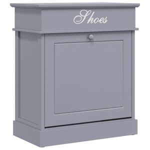 vidaXL Pantofar, gri, 50 x 28 x 58 cm, lemn de paulownia