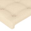 vidaXL Pat box spring cu saltea, crem, 140x200 cm, textil
