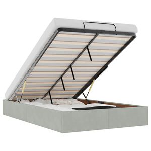vidaXL Cadru pat otoman fără saltea Gri deschis 120x200 cm catifea