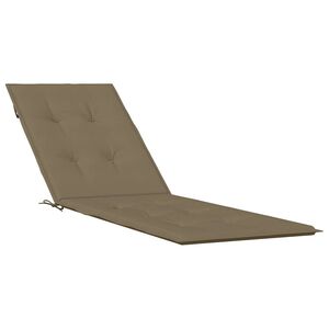 vidaXL Pernă de șezlong, melanj gri taupe, (75+105) x 50 x 4 cm textil