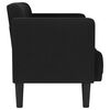 vidaXL Canapea loveseat, negru, 111 cm, textil
