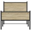 vidaXL Cadru pat metalic fără saltea, stejar sonoma, 100x190 cm