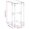 vidaXL Măsuță laterală blat din sticlă neagră 40x30x61,5 cm oțel