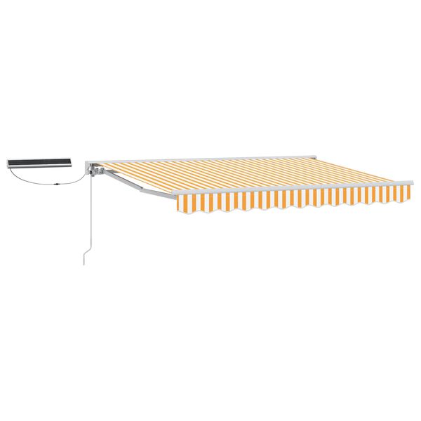 vidaXL Cort electric retractabil Galben și alb 3,5 x 2 m