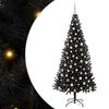 vidaXL Brad de Crăciun Negru 240 cm PVC