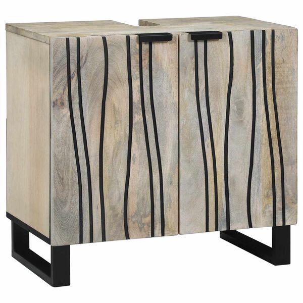 vidaXL Dulap pentru Chiuveta de Baie Alb 62 x 33 x 58 cm Lemn compozit