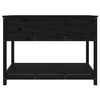 vidaXL Jardinieră cu raft, negru, 111,5x111,5x81 cm, lemn masiv de pin