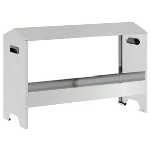vidaXL JGHEAB pentru hrănit pui Argintiu 81 x 32 x 53,5 cm