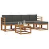 vidaXL Set de canapele de exterior cu pernă 6 pcs Natural și Antracit