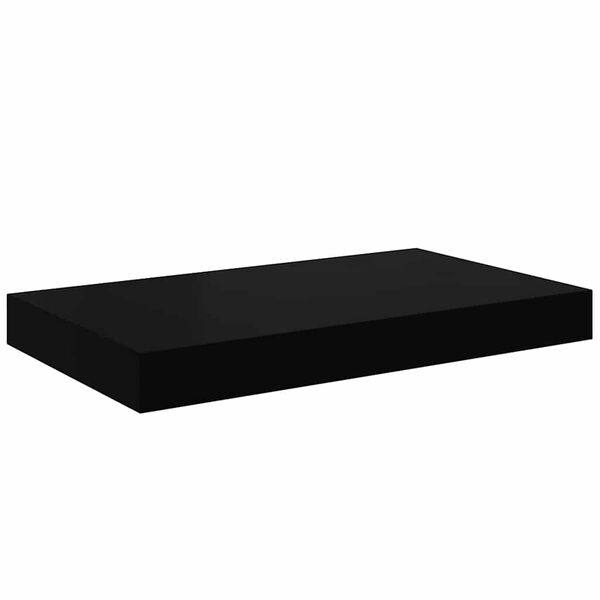 vidaXL Raft de perete suspendat, negru extralucios, 40x23x3,8 cm, MDF