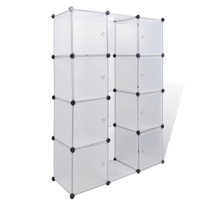 vidaXL Dulap modular cu 9 compartimente, 37 x 115 x 150 cm, alb