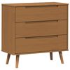 vidaXL Comodă cu sertare MOLDE Caramel 80 x 40 x 80 cm
