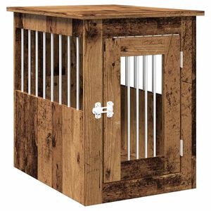 vidaXL Mobilier ladă pentru c&acirc;ini Lemn vechi 45x62x59cm Lemn prelucrat