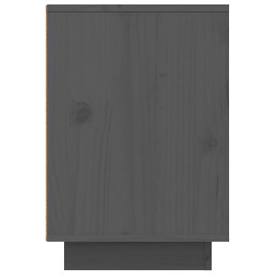 vidaXL Noptiere, 2 buc., gri, 50x34x50 cm, lemn masiv de pin