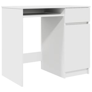 vidaXL Birou alb 86x49x76 cm lemn prelucrat