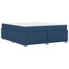 vidaXL Cadru de pat cu saltea albastru 180 x 200 cm țesătură