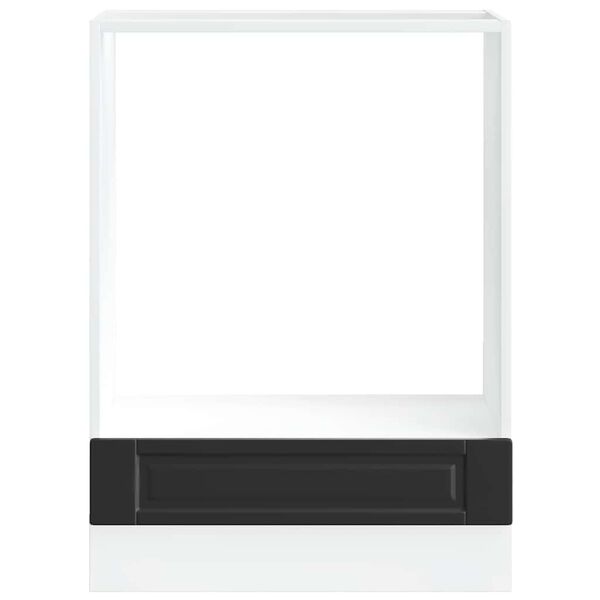 vidaXL Dulap pentru cuptor „Porto” din lemn negru prelucrat