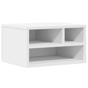 vidaXL Suport imprimantă, alb, 40x32x22,5 cm, lemn prelucrat