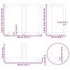 vidaXL Picioare pentru măsuță de cafea în formă de T, 2 buc., negru, 50x25x(42-43) cm, oțel