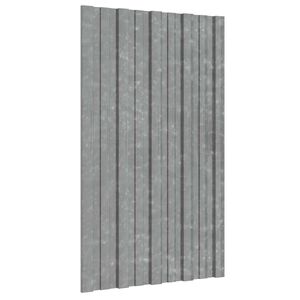 vidaXL Panou de acoperiș 12 buc. Argintiu 80 x 45 cm Oțel galvanizat