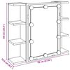 vidaXL Dulap cu oglindă și LED, Artisan Stejar, 70x16,5x60 cm