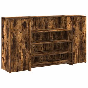vidaXL Birou de recepție stejar afumat 180x50x103,5 cm lemn prelucrat