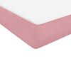 vidaXL Pat box spring cu saltea, roz, 200x220 cm, catifea