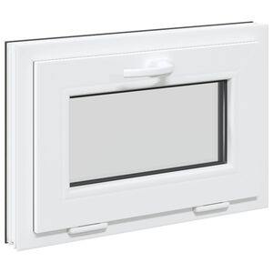 vidaXL Fereastră pentru subsol RISOR 60 x 40 cm PVC și Sticlă Antracit