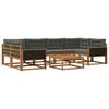 vidaXL Set de canapele de exterior 7 buc. Natural și Antracit