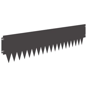 vidaXL Margine pentru gazon 10 pcs 103 x 25 cm metal Negru