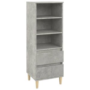 vidaXL Dulap &icirc;nalt, gri beton, 40x36x110 cm, lemn compozit