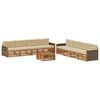 vidaXL Set de canapele de exterior 9 buc. Natural și Bej