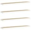 vidaXL Rafturi perete suspendate 4 buc. stejar/alb 120x23,5x3,8 cm MDF