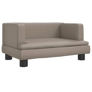 vidaXL Pat de c&acirc;ini, cappuccino, 60x40x30 cm, piele ecologică