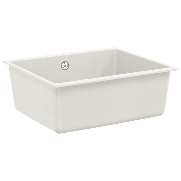 vidaXL Chiuvetă Alb 530 x 460 mm 80% Quartz și 20% Rășină