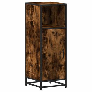 vidaXL Dulap de baie, stejar afumat, 35x37,5x100 cm, lemn prelucrat