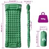 vidaXL Saltea camping auto-gonflabilă, cu pernă, 1 persoană, verde