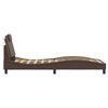 vidaXL Cadru de pat, Viana, fără saltea, maro, 90x190 cm, piele ecologică