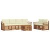 vidaXL Set de canapele de exterior 7 buc. Natural și Crem