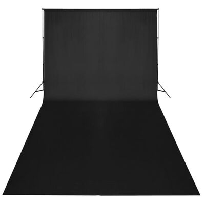 vidaXL Fundal foto, bumbac, negru, 600 x 300 cm