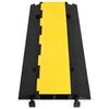 vidaXL Rampă de protecție cabluri, 2 canale, 100 cm, cauciuc