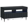 vidaXL Cabinet TV cu LED Negru Lemn prelucrat