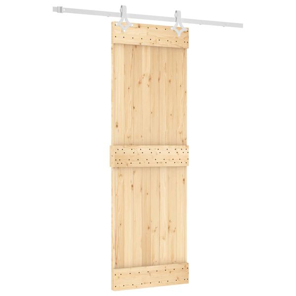 vidaXL Ușă glisantă cu set de feronerie 70x210 cm, lemn masiv de pin
