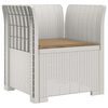vidaXL Fotoliu cu 1 Loc cu Pernă Aspect Rattan PP Alb