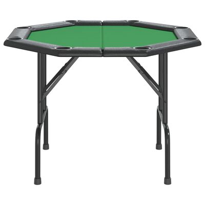 vidaXL Masă de poker pliabilă, 8 jucători, verde, 108x108x75 cm