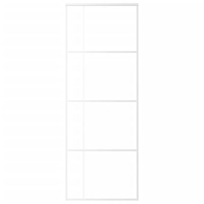 vidaXL Ușă glisantă, alb, 76x205 cm, sticlă mată ESG și aluminiu