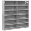 vidaXL Dulap cu vitrină, gri beton, 60x8,5x58 cm, lemn prelucrat