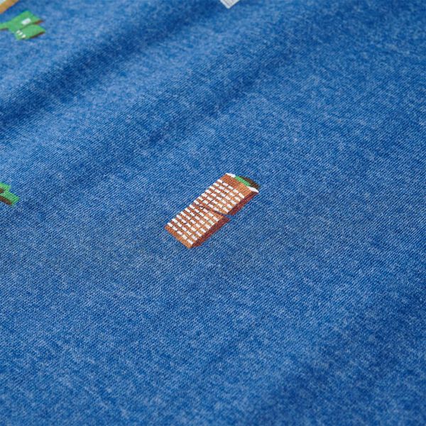 Tricou pentru copii, albastru &icirc;nchis melanj, 128